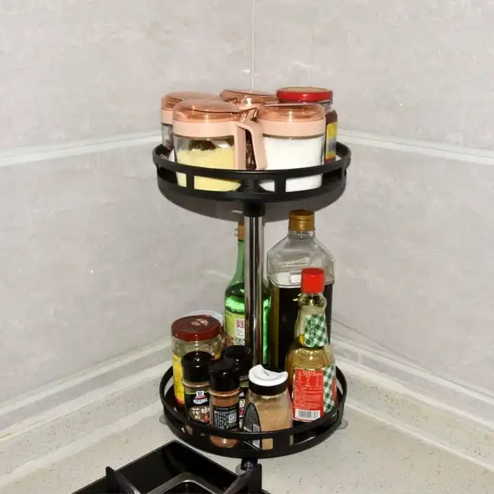 Material: Stainless Steel Available Sizes: 1 Layer, 2 Layers, 3 Layers Rotation: 360 Degrees Base: Non-slip Silicone Pads